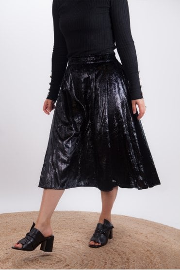 Pacifico Black Lurex Skirt