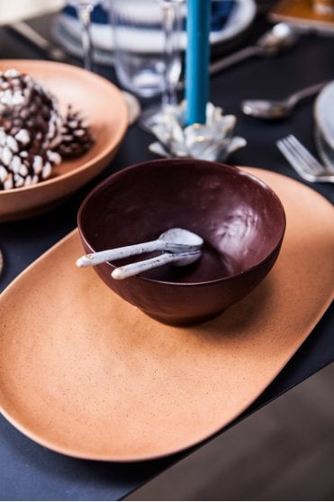 Shape Bowl in Puce Brown