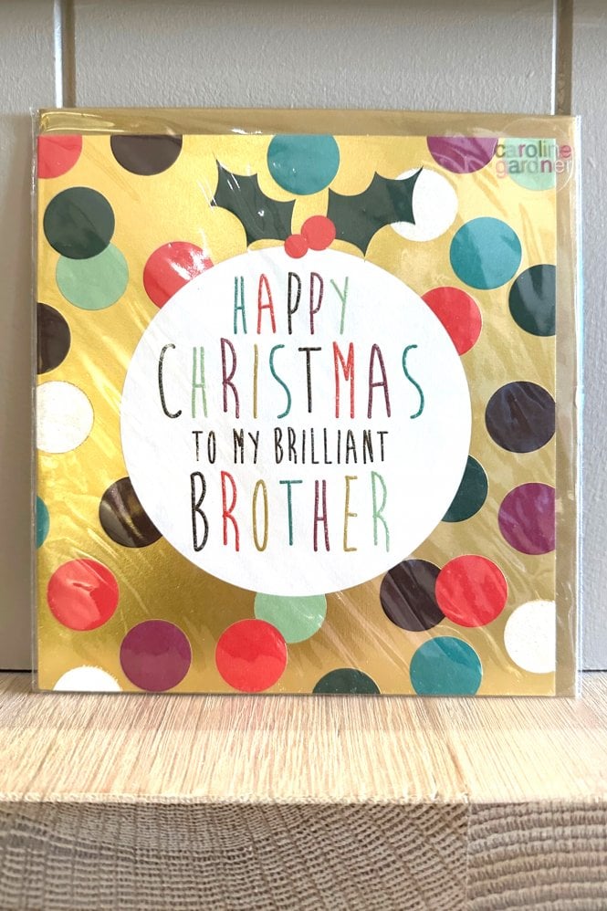 Caroline Gardner Happy Christms Brilliant Brother Card