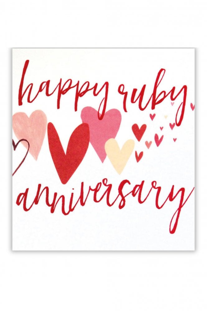 Caroline Gardner Ruby Anniversary Greeting Card
