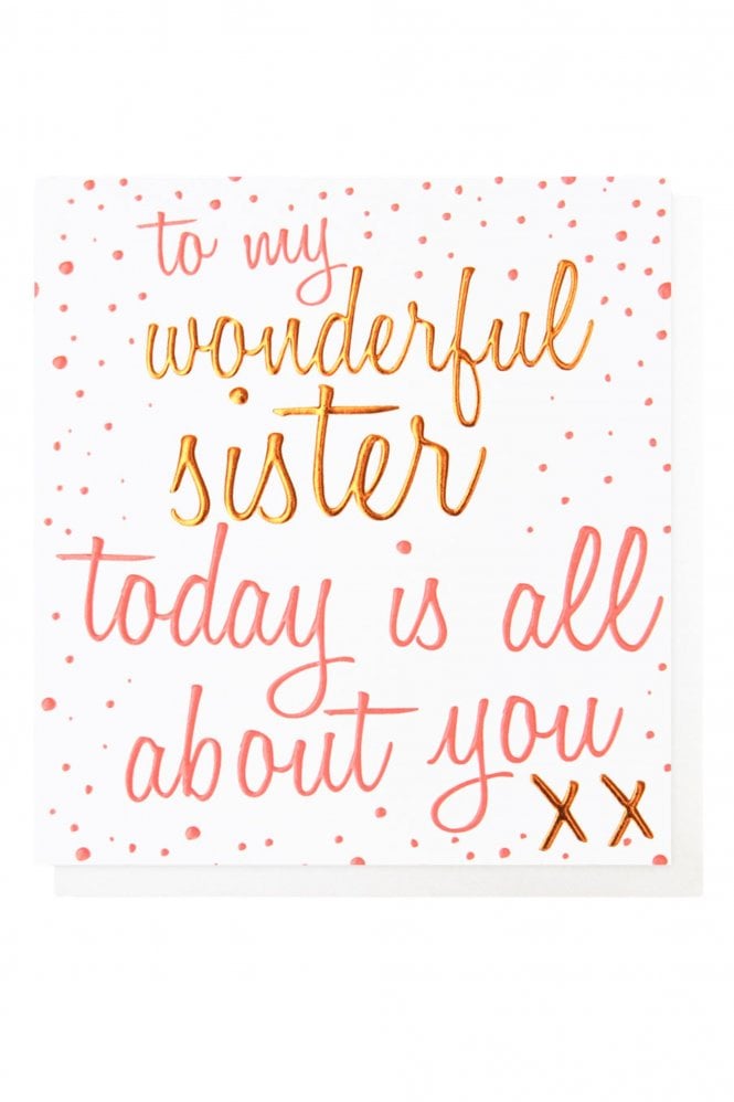 Caroline Gardner Wonderful Sister Greeting Card