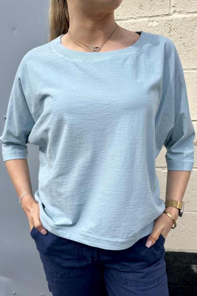 European Culture Long Sleeve T-Shirt in Blue