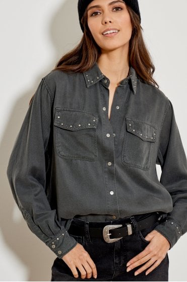 Caroline Shirt in Steel