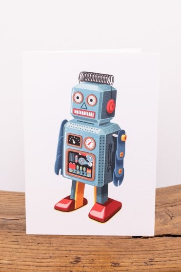 Retro Robot Greetings Card