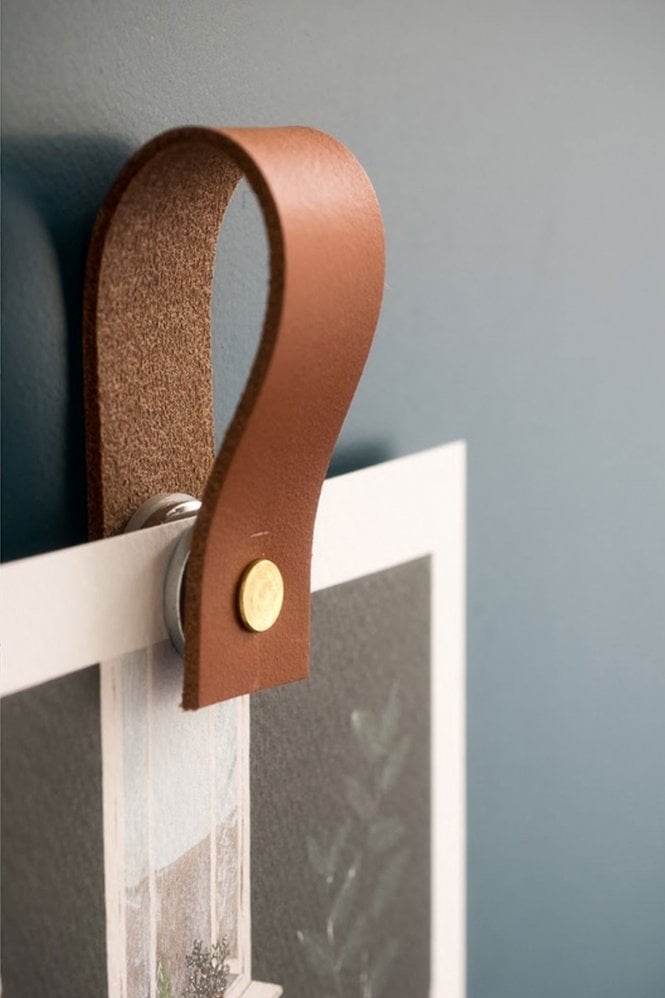 Handles and More Light Brown Leather Magnetic Loop