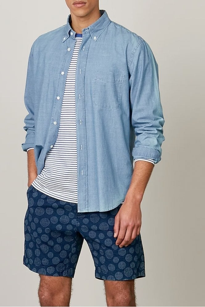 Hartford Mens Pitt Shirt in Indigo