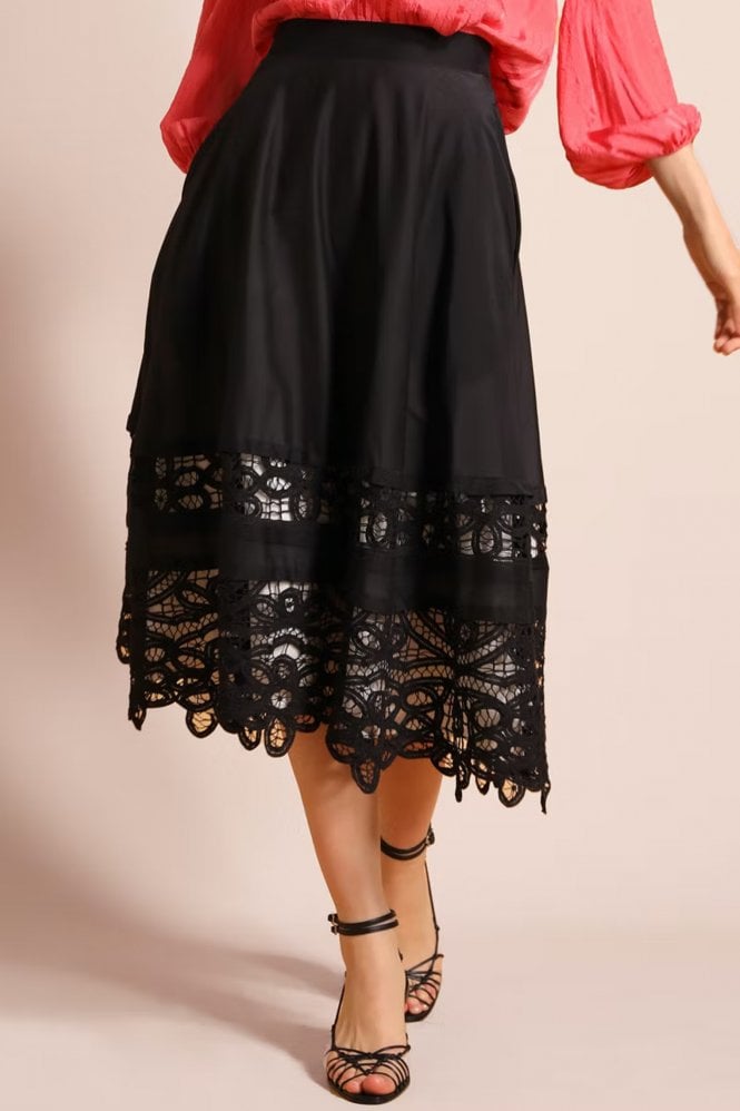 HIGH REPRISE Skirt with Pattern Trim