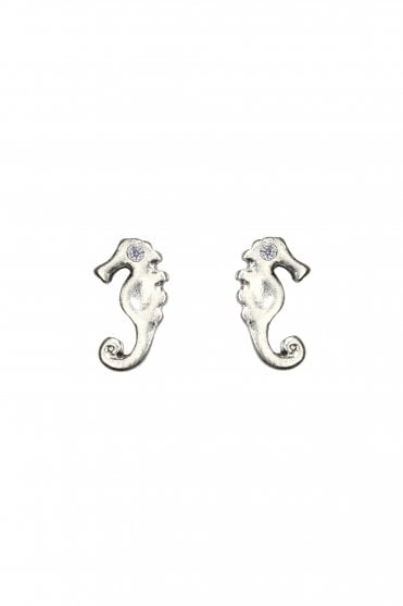 Crystal Seahorse Stud Earring