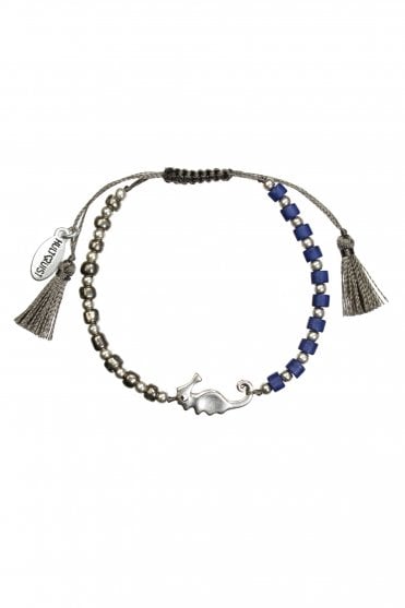 Seahorse Macrame Bracelet with Beads and Tassles