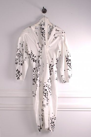 Spot Button Through Dress