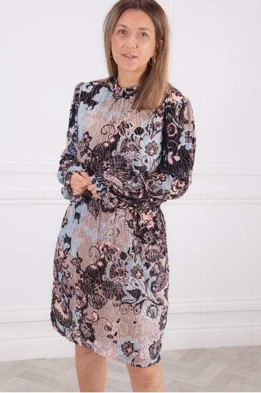 Calgary Devore Print Dress