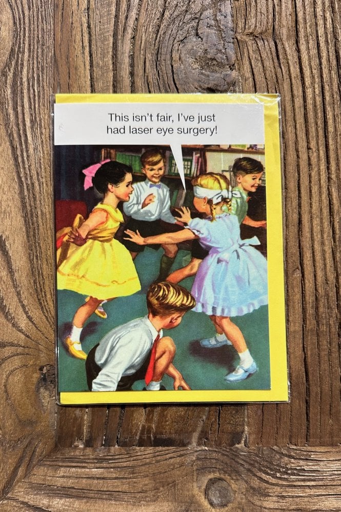 Kiss Me Kwik Laser Eye Greeting Card
