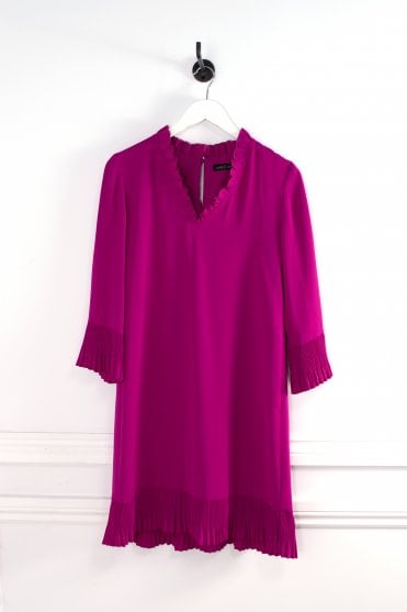 V Neck Frill Trim Dress