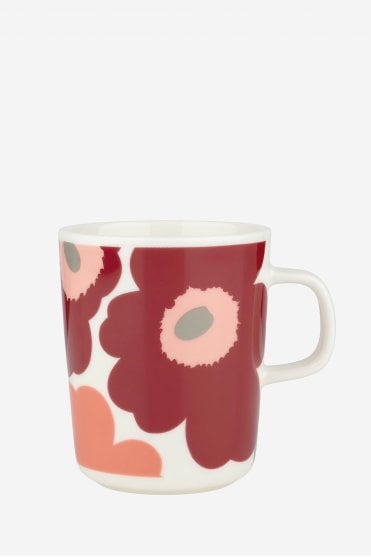 Unikko Mug Dark Cherry and Salmon 2.5 