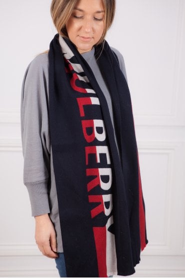 Logo Woven Scarf Wool