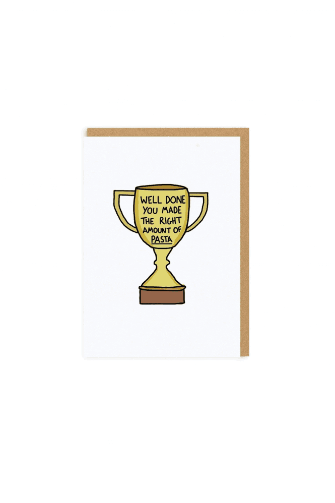 Ohh Deer Right Amount of Pasta Greeting Card