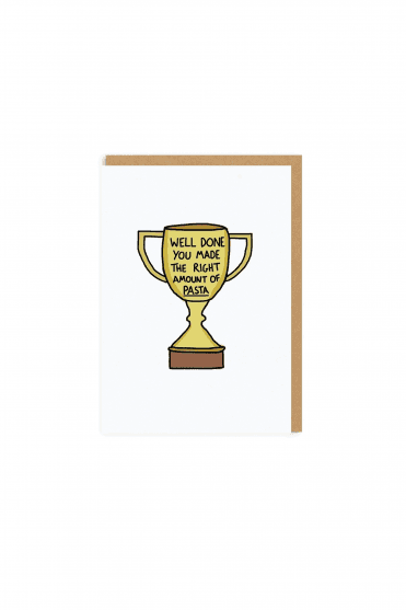 Right Amount of Pasta Greeting Card