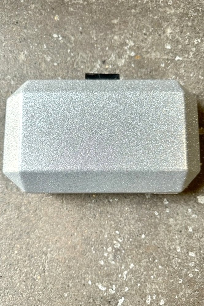 Olga Berg Metallic Patent Facetted Pod