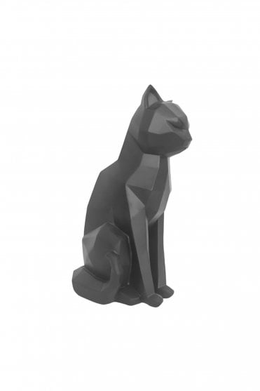 Origami Sitting Cat in Black