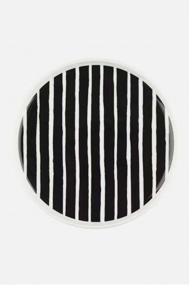 Piccolo Plate in Black and White 20cms