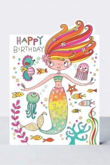Happy Birthday Mermaid Card