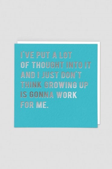 Growing Up Birthday Card