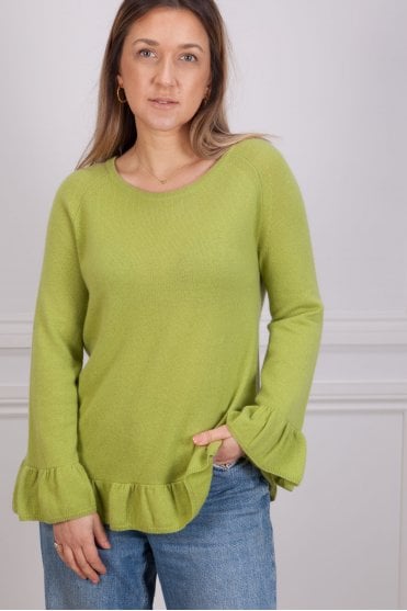 Scoop Neck Sweater in Cezanne Green
