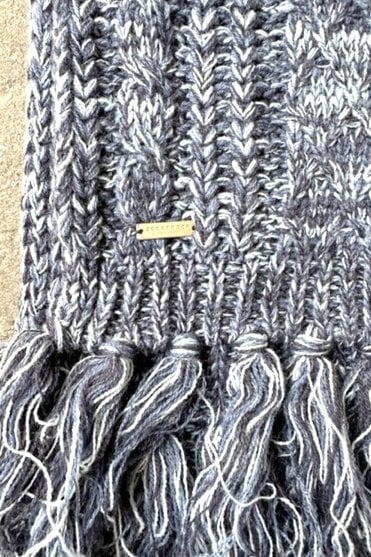 Marl Cable Fringe Trim Scarf