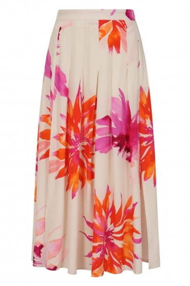 Dahlia Skirt in Pink Flower