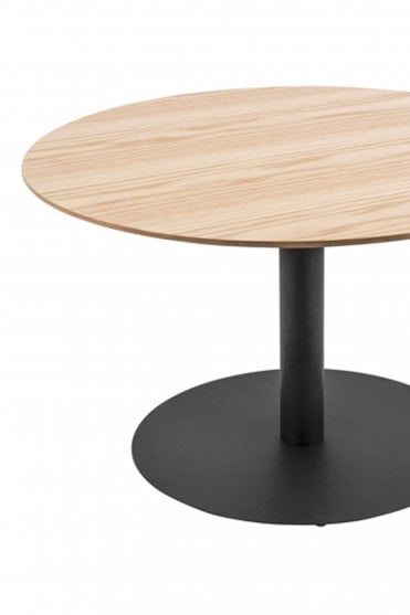 Coffee Table Dot Steel in Oak Veneer