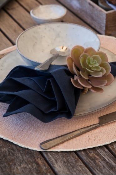 Echeveria Succulent Napkin Ring in Green and Pink