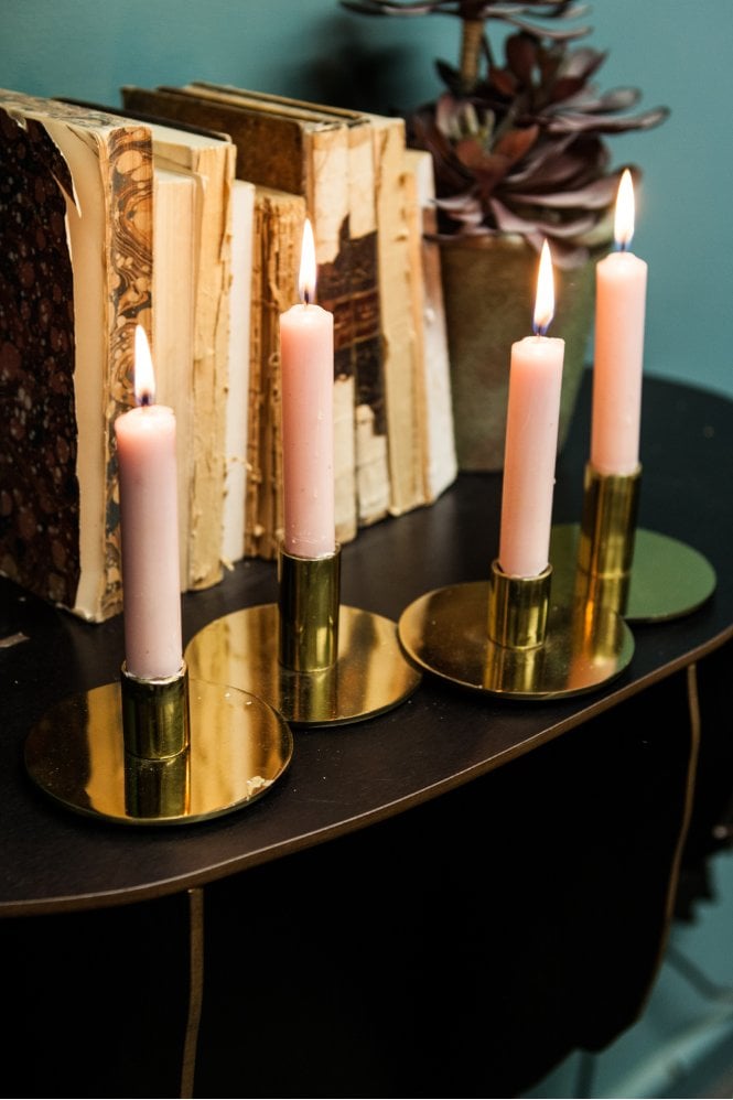 The Home Collection Gold Candlestick Holder for 4 Candles