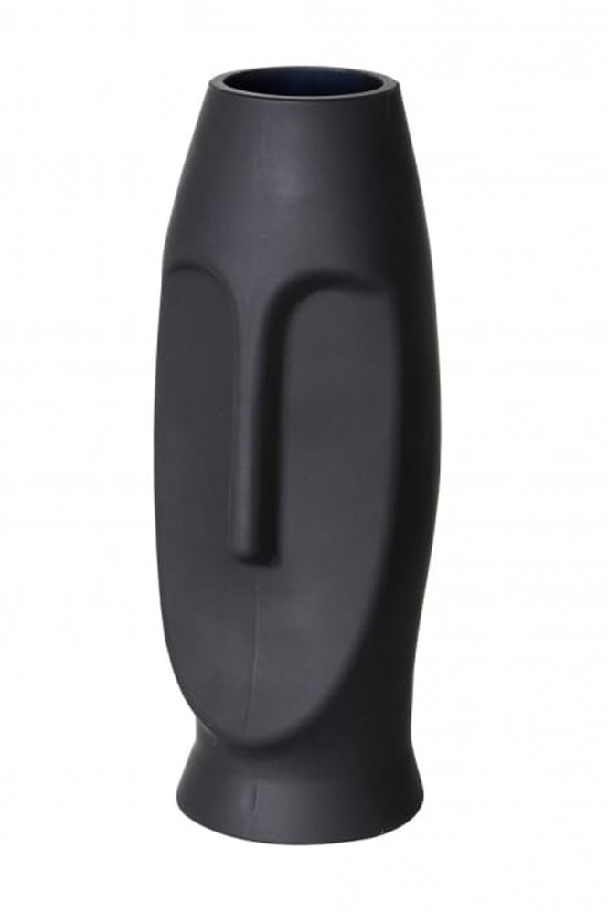 The Home Collection Matt Black Face Vase