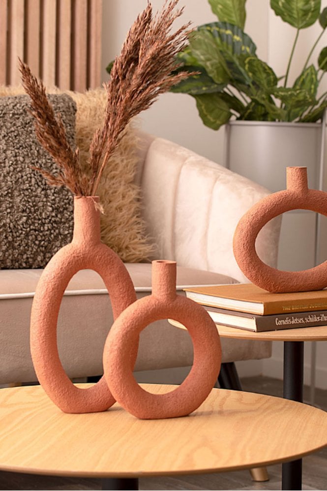 The Home Collection Vase Round Ring - Terracotta