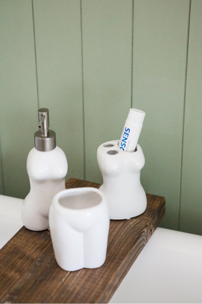 The Home Collection White Body Bathroom Set