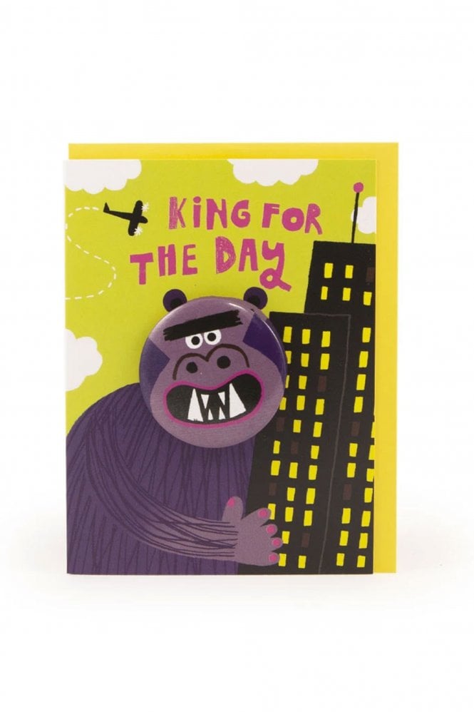 U Studio Design King Kong Badge Birthday Card