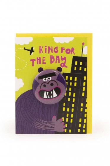 King Kong Badge Birthday Card